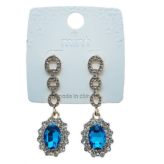 Crystal Halo Drop Earring