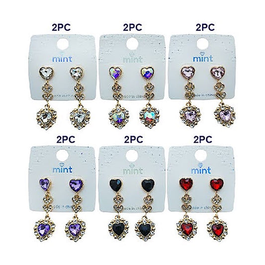 Heart Droplet Statement Earring