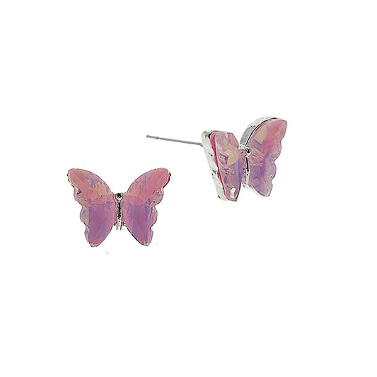 JAE49907 - Pastel Butterfly Stud Earrings