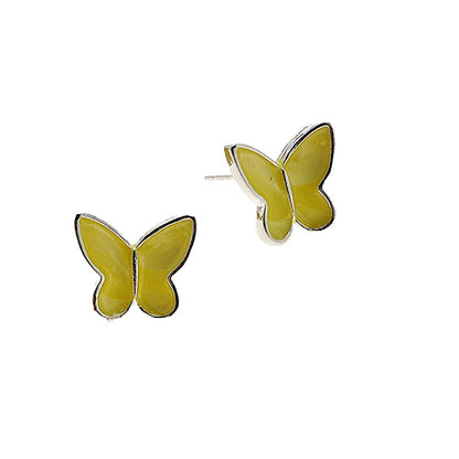 JAE49908 - Enamel Butterfly Stud Earrings