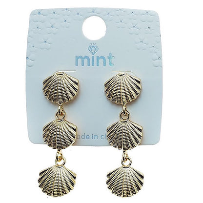 Scallop Shell Cascade Earring