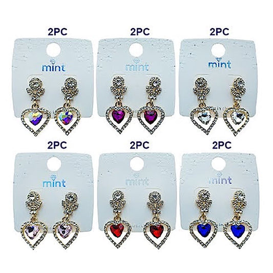 Crystal Heart Statement Earring