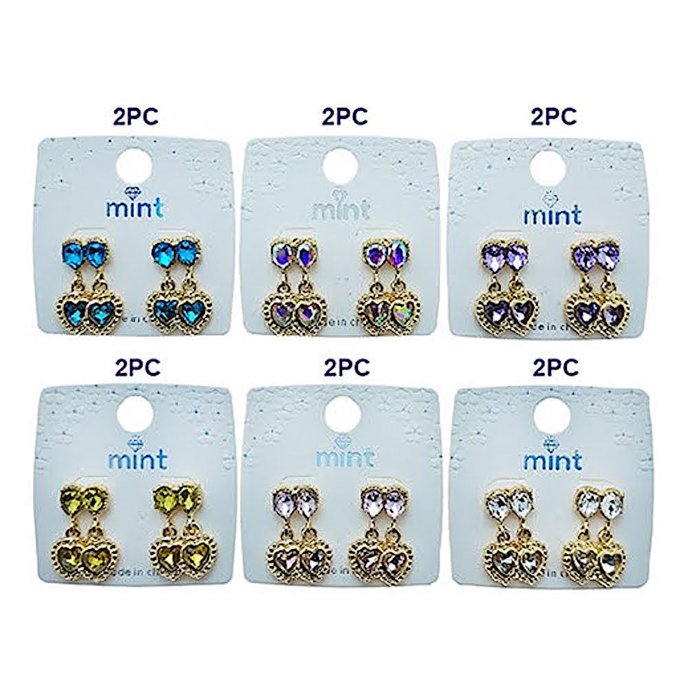 Double Heart Dangle Earring