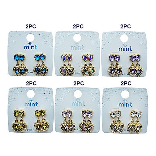 Double Heart Dangle Earring