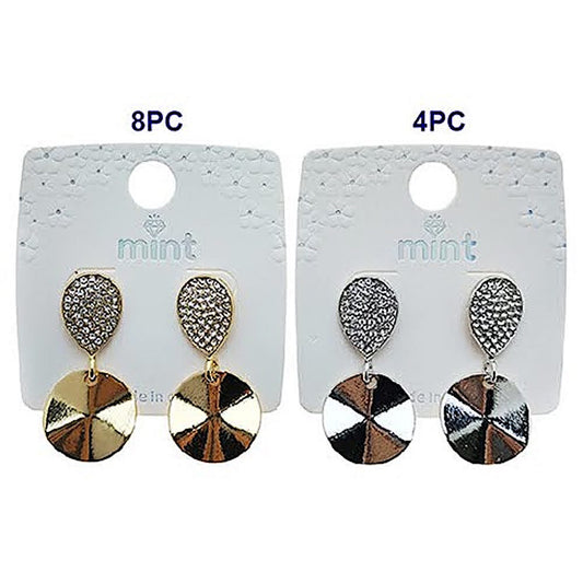 Pavé Metal Disc Earring