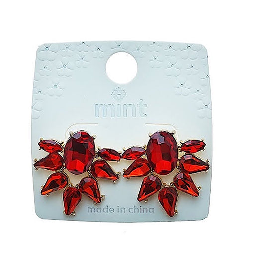 Crystal Cluster Post Earring