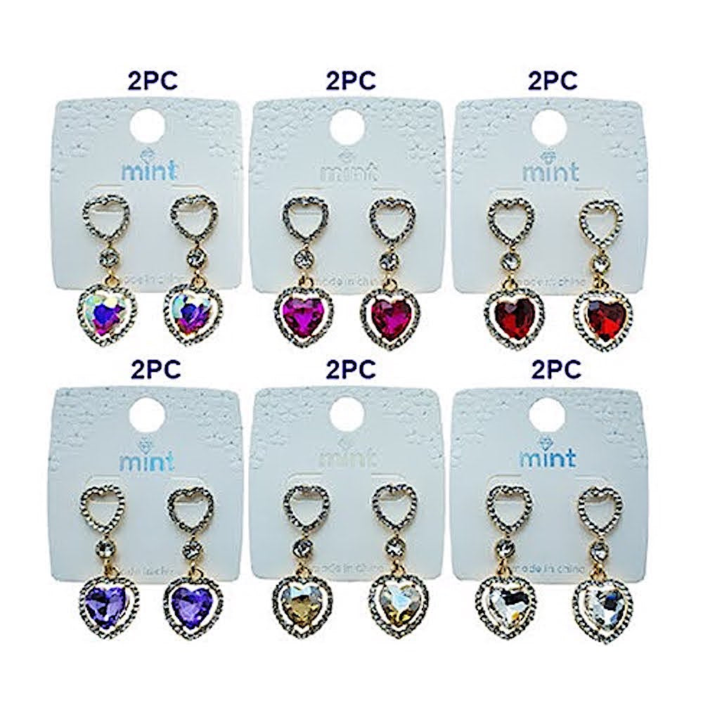 Crystal Heart Statement Earring