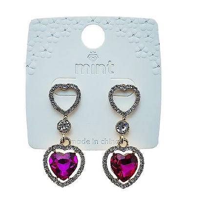 Crystal Heart Statement Earring
