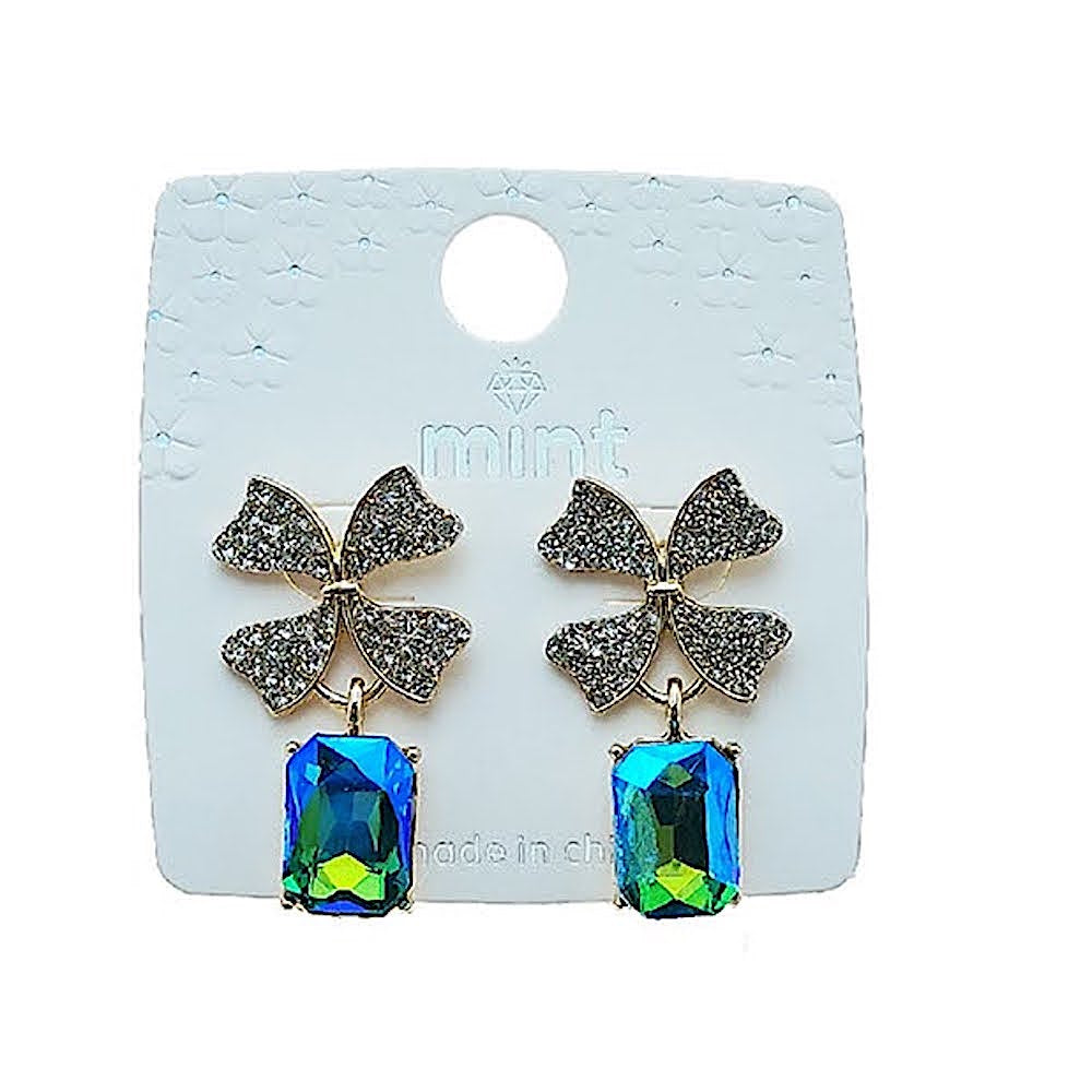 Pavé Clover Crystal Drop Earring