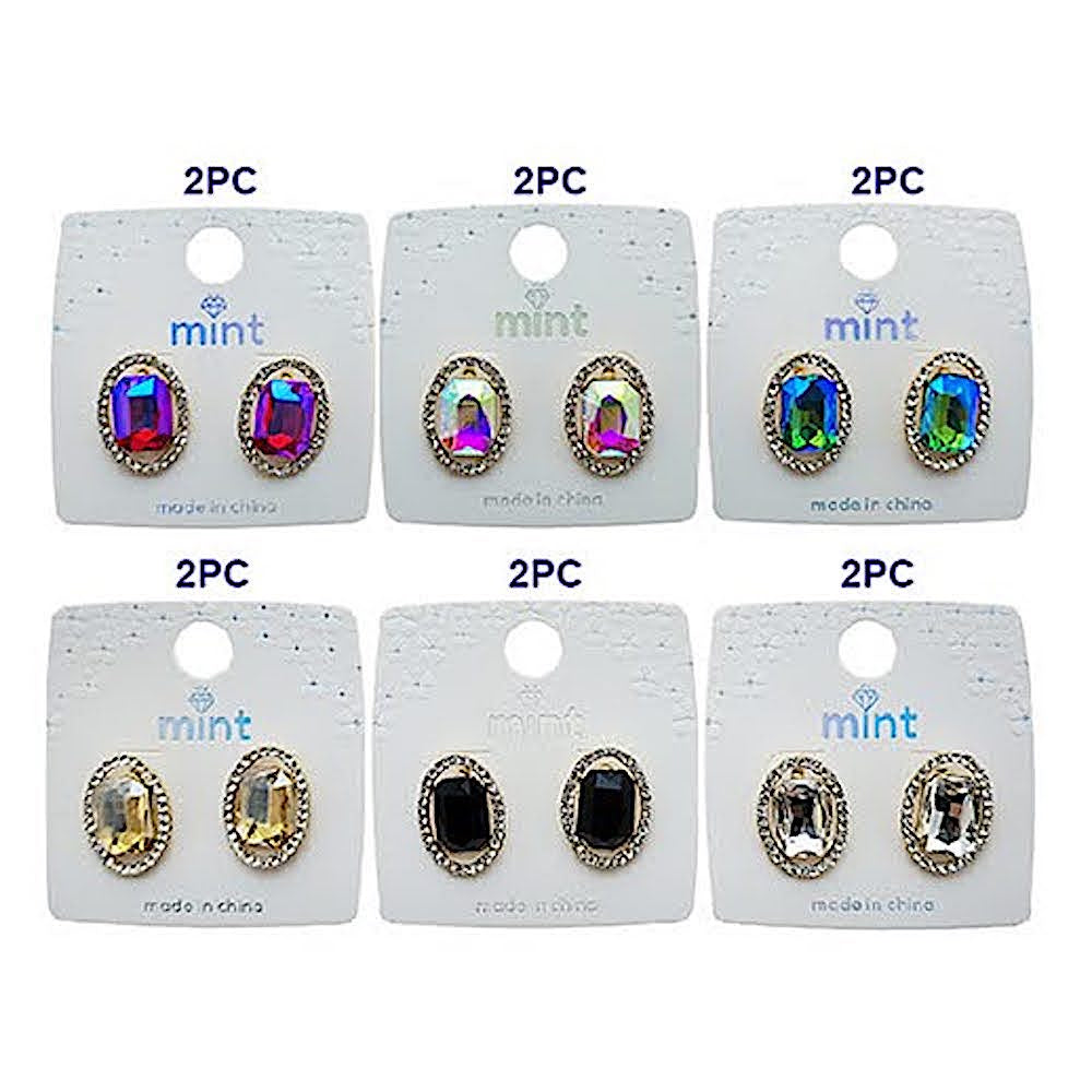 Crystal Halo Post Earring