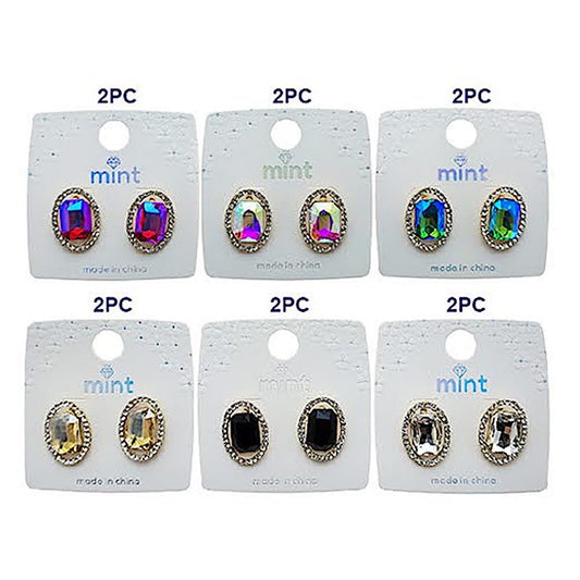 Crystal Halo Post Earring