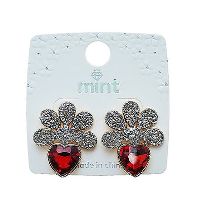Crystal Heart Statement Post Earring