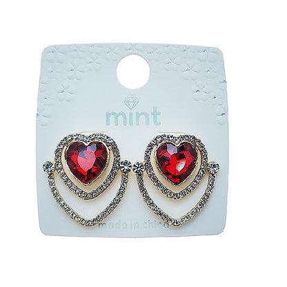 Crystal Heart Statement Post Earring