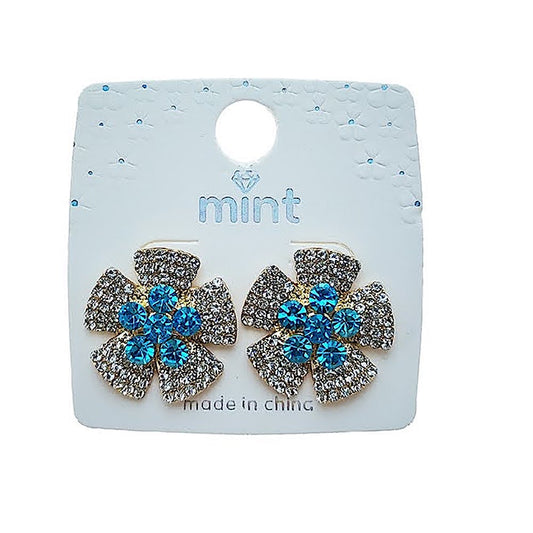 Pavé Flower Post Earring