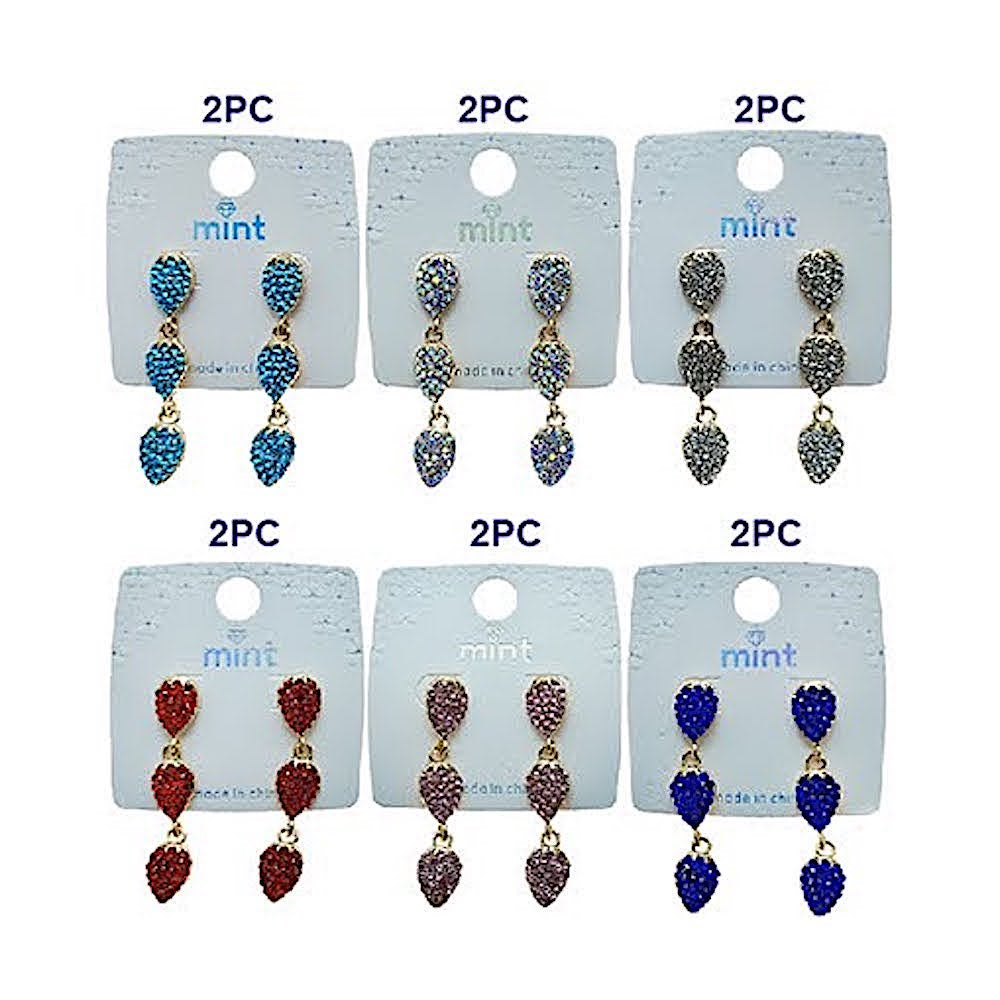 Pavé Teardrop Cascade Earring