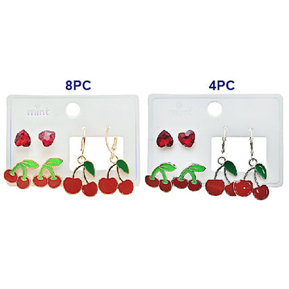 3 Pair Cherry Stud Set