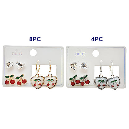 3 Pair Cherry Stud Set