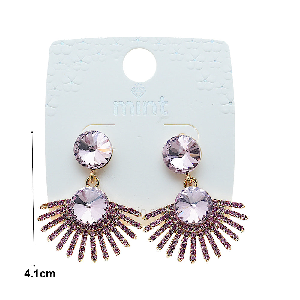 Crystal Fan Drop Earring
