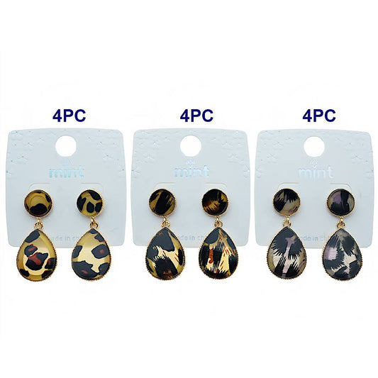 Animal Print Teardrop Earring