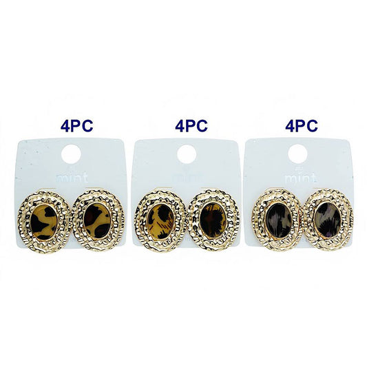 Animal Print Halo Post Earring