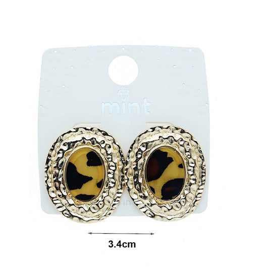 Animal Print Halo Post Earring