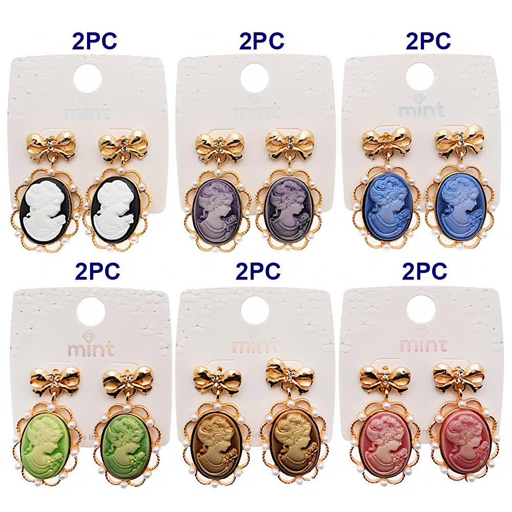 Victorian Lady Bow Drop Earring