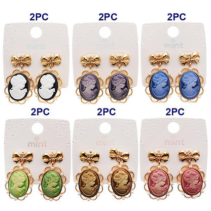 Victorian Lady Bow Drop Earring