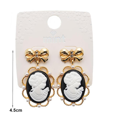 Victorian Lady Bow Drop Earring