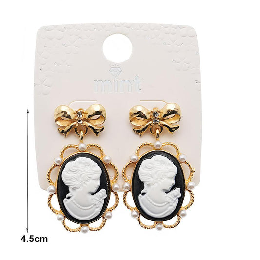 Victorian Lady Bow Drop Earring