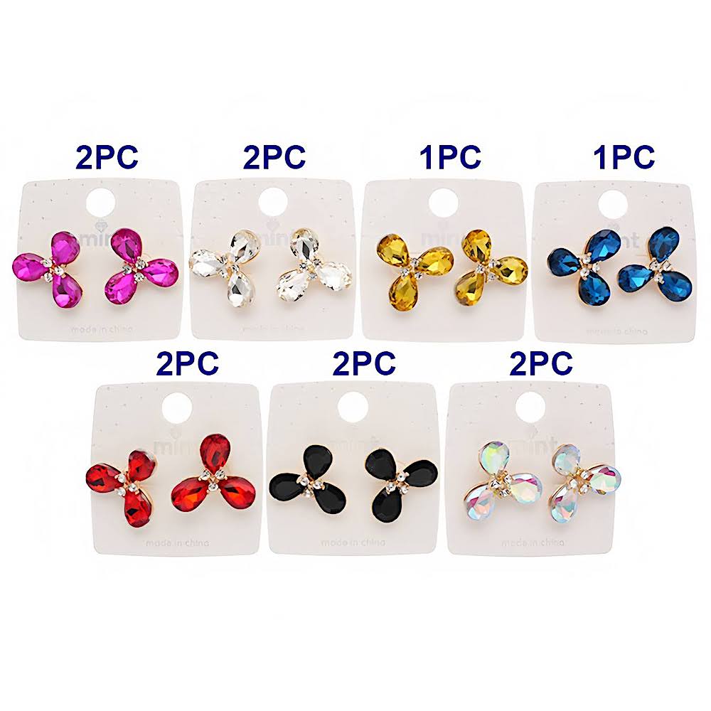 Crystal Clover Post Earring