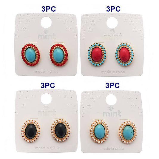Natural Stone Post Earring