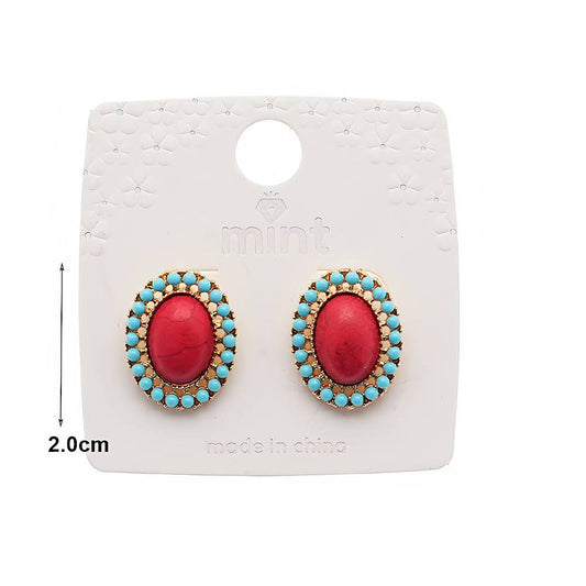 Natural Stone Post Earring