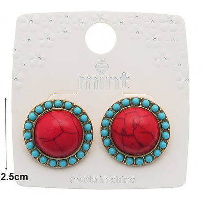 Natural Stone Post Earring