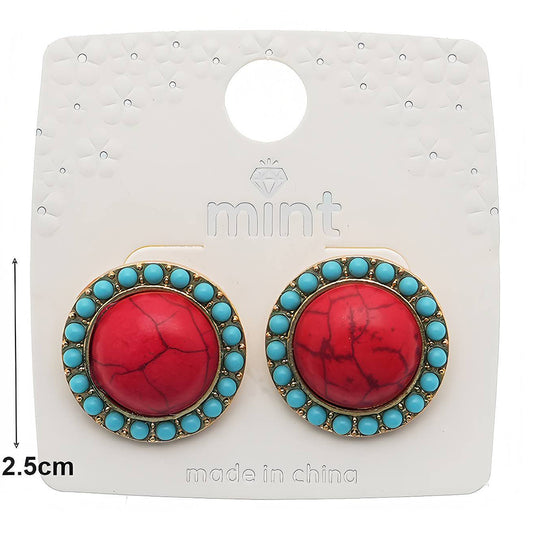 Natural Stone Post Earring