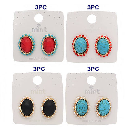 Natural Stone Post Earring