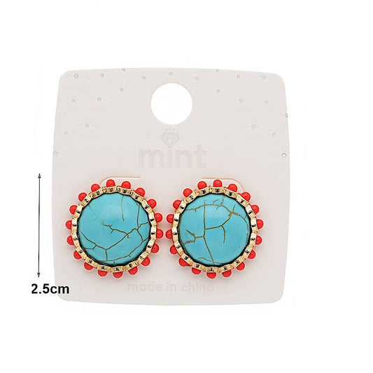 Natural Stone Post Earring