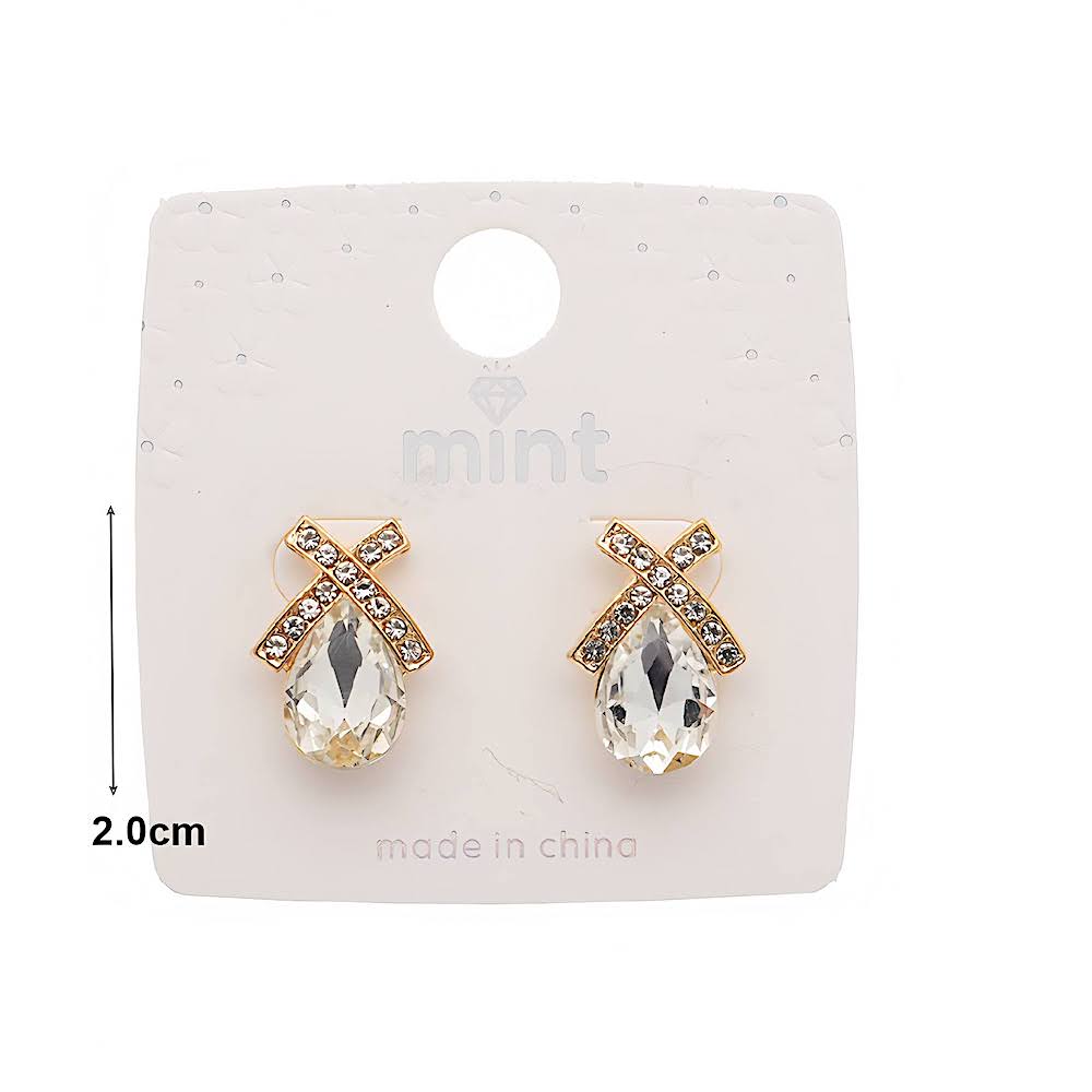 Crystal X Post Earring