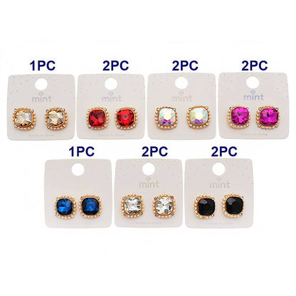Clip On Halo Crystal Earring