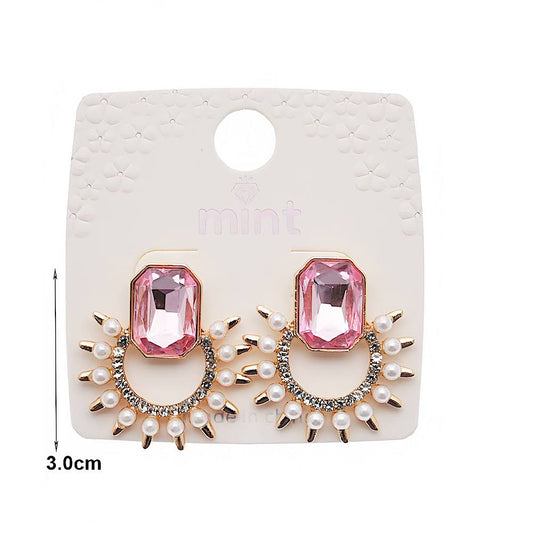 Crystal & Pearl Sun Statement Earring
