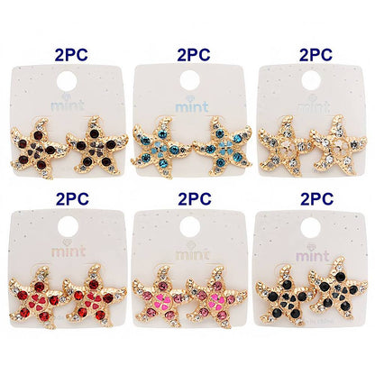 Crystal Starfish Statement Earring