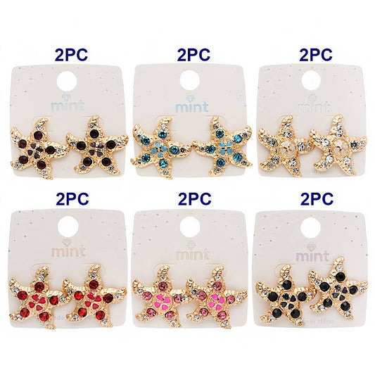 Crystal Starfish Statement Earring