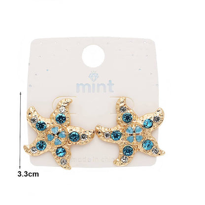 Crystal Starfish Statement Earring