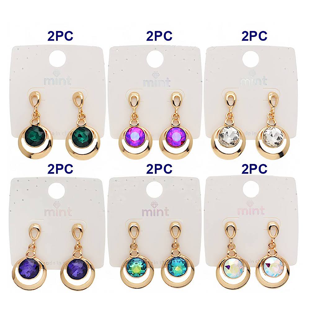 Crystal Circle Drop Earring