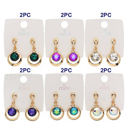 Crystal Circle Drop Earring