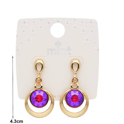 Crystal Circle Drop Earring