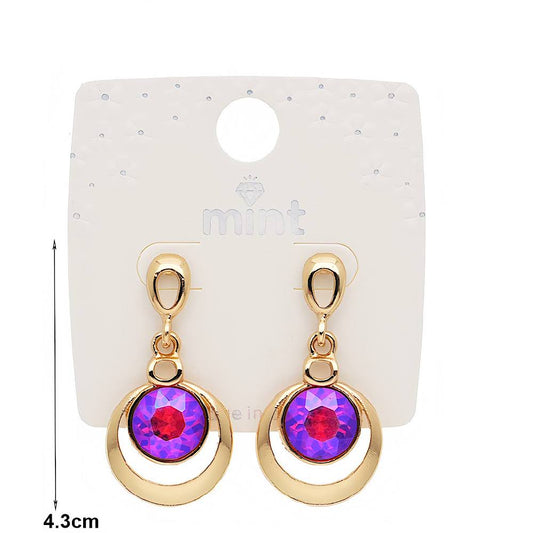 Crystal Circle Drop Earring