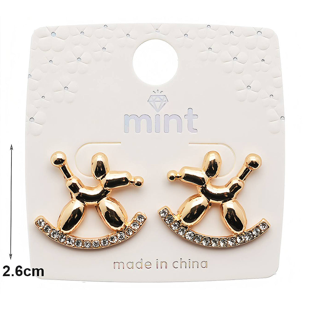 Rocking Balloon Dog Post Earring