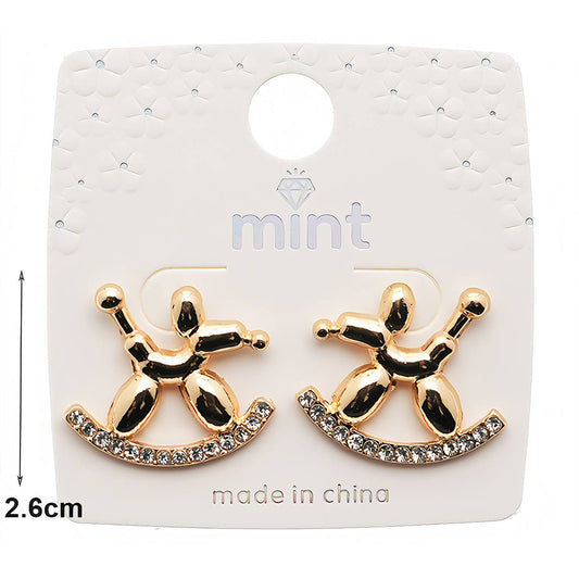 Rocking Balloon Dog Post Earring