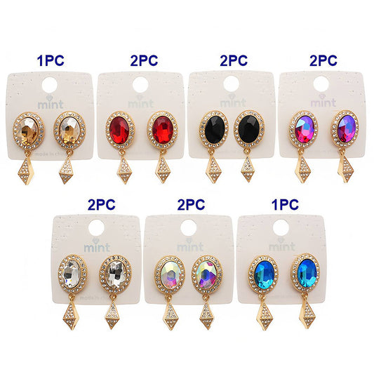 Vintage Crystal & Rhinestone Drop Earring