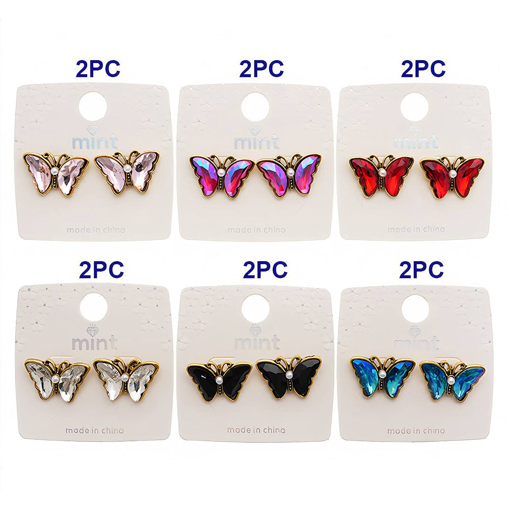 Crystal Butterfly Statement Earring